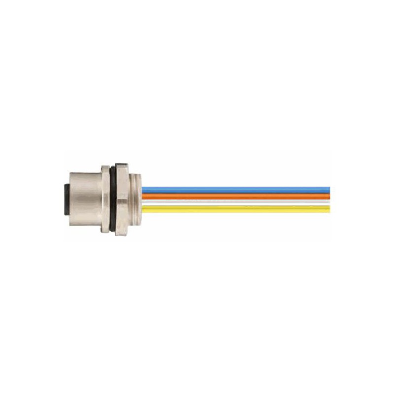 Connecteur femelle M12, 4 pol., codage D IP67, 4A, non-blindé